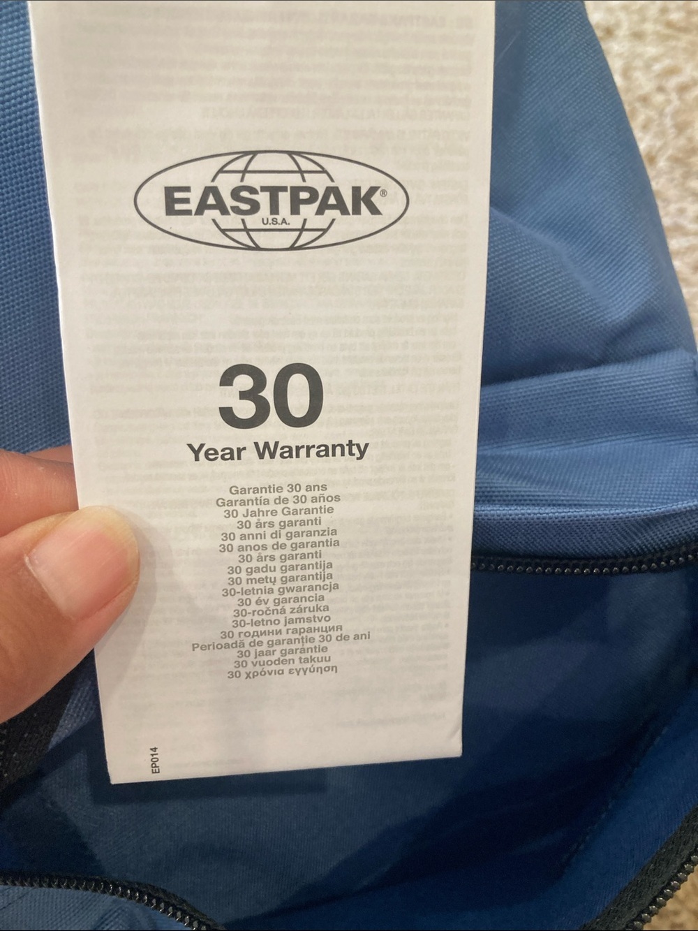 Eastpak Dusty Blue Everyday Mini Backpack Lightweight Travel Backpack NWT - Picture 5 of 9